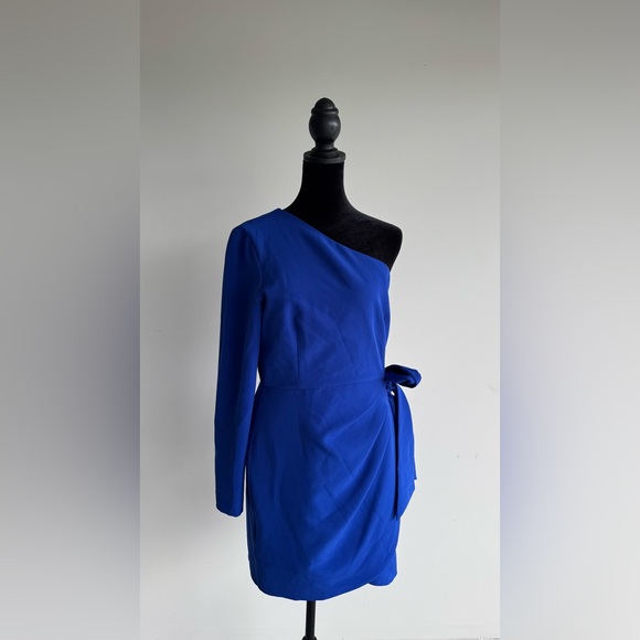 Gianni Bini Royal Blue One-Shoulder  mini Dress - Picture 1 of 11